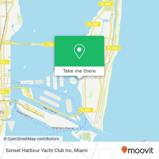 Mapa de Sunset Harbour Yacht Club Inc