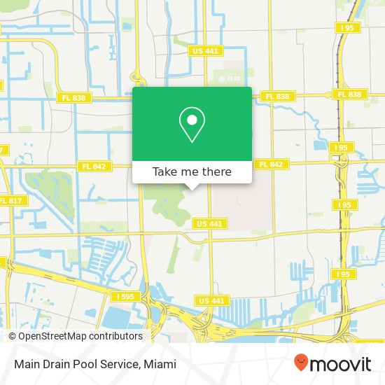 Main Drain Pool Service map