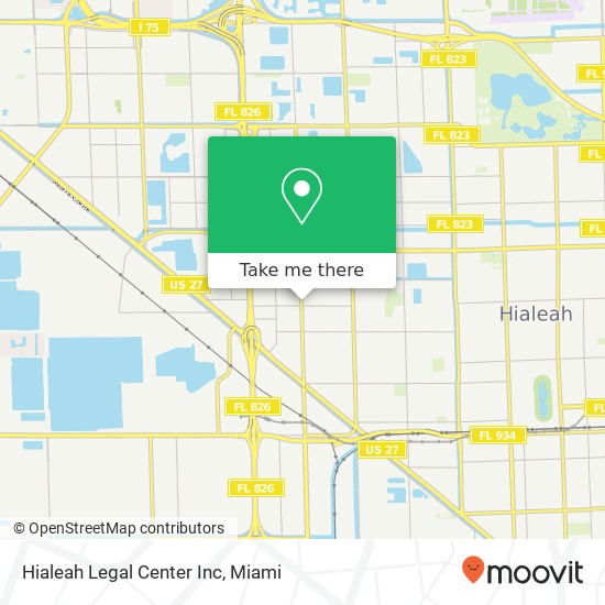 Mapa de Hialeah Legal Center Inc