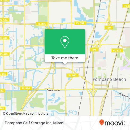 Pompano Self Storage Inc map