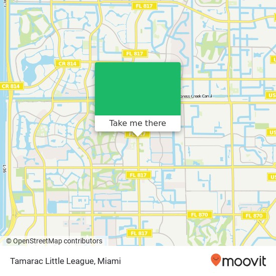 Tamarac Little League map