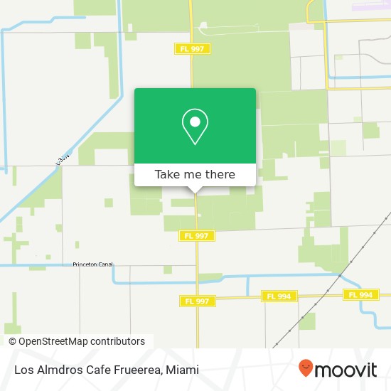 Los Almdros Cafe Frueerea map