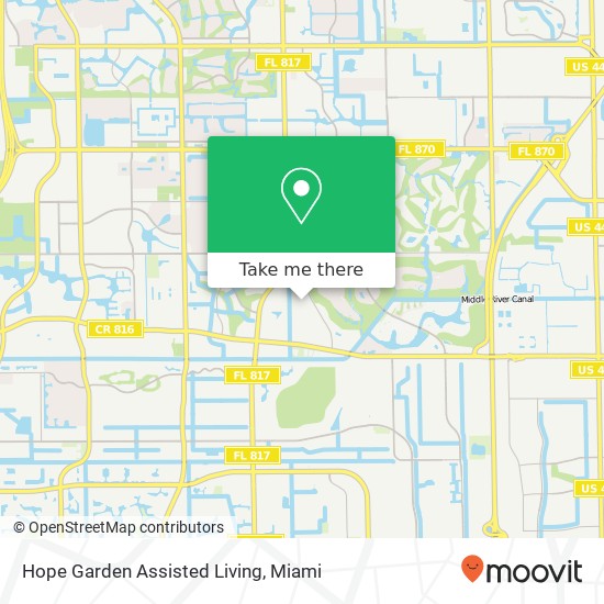 Hope Garden Assisted Living map