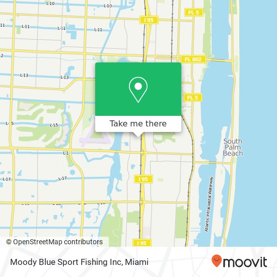 Moody Blue Sport Fishing Inc map