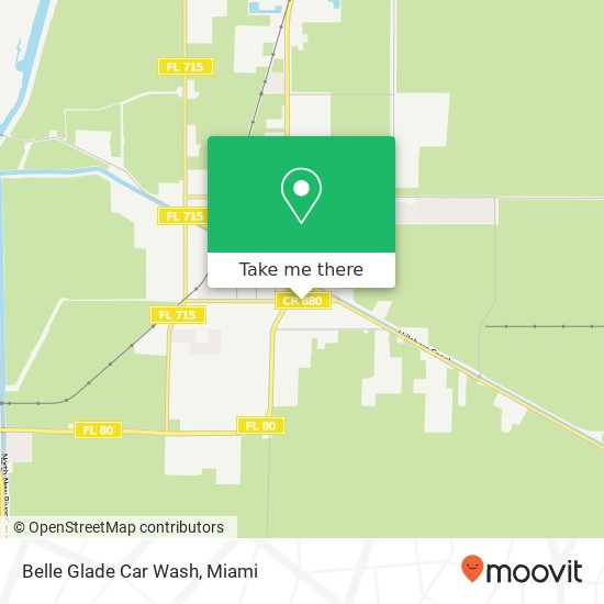 Mapa de Belle Glade Car Wash