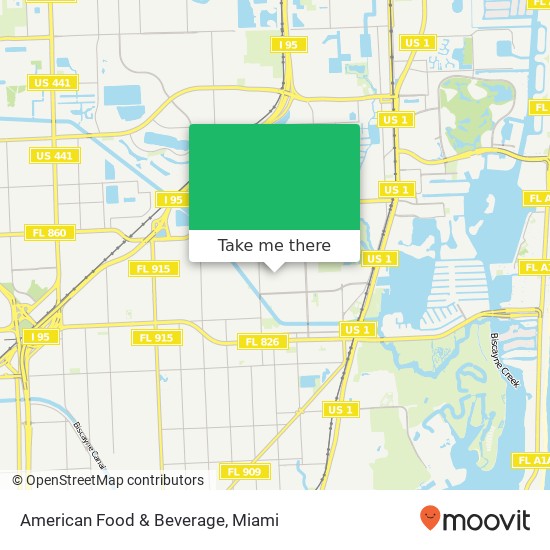 Mapa de American Food & Beverage