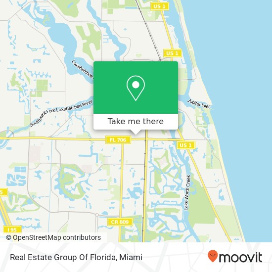 Real Estate Group Of Florida map