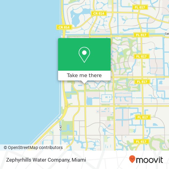 Zephyrhills Water Company map