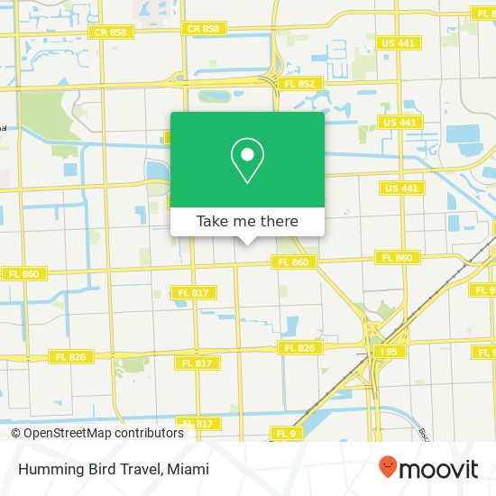 Mapa de Humming Bird Travel