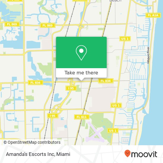 Amanda's Escorts Inc map