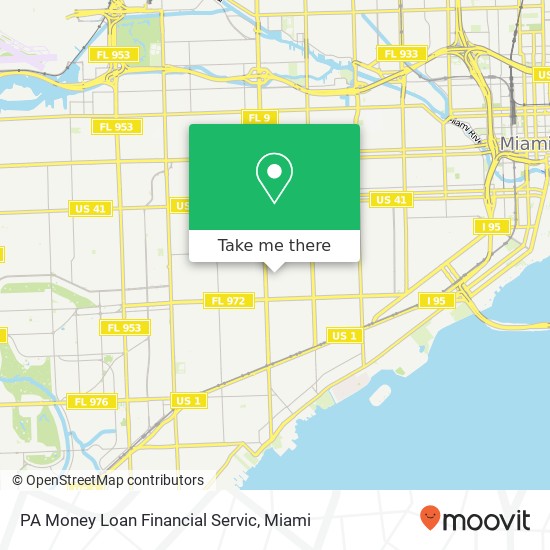 PA Money Loan Financial Servic map