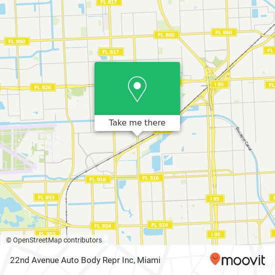 Mapa de 22nd Avenue Auto Body Repr Inc