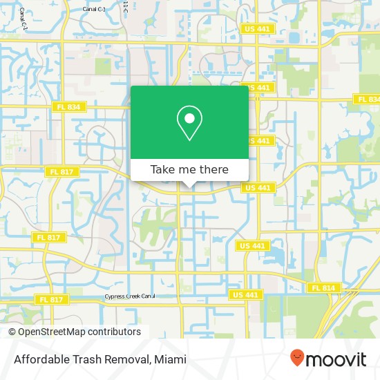 Mapa de Affordable Trash Removal