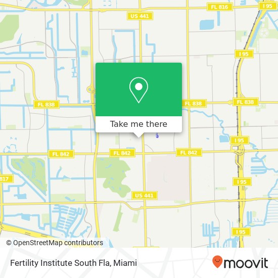 Fertility Institute South Fla map