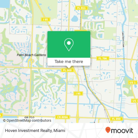 Hoven Investment Realty map