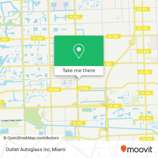 Outlet Autoglass Inc map