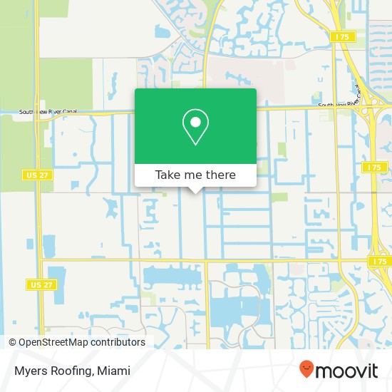 Myers Roofing map