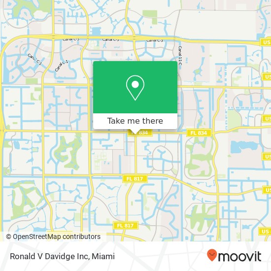 Ronald V Davidge Inc map