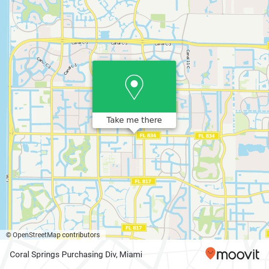 Mapa de Coral Springs Purchasing Div