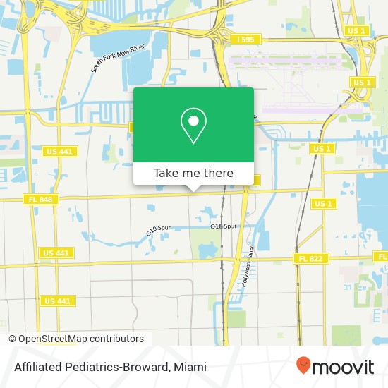 Mapa de Affiliated Pediatrics-Broward