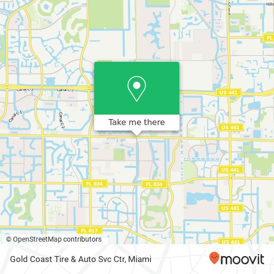 Mapa de Gold Coast Tire & Auto Svc Ctr