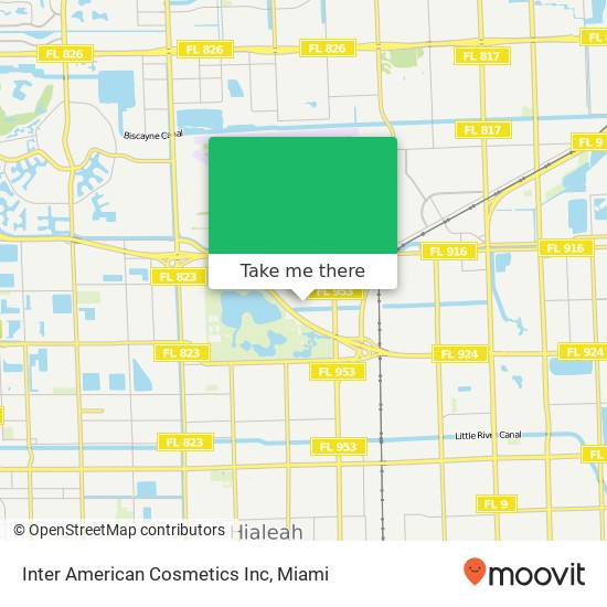 Mapa de Inter American Cosmetics Inc