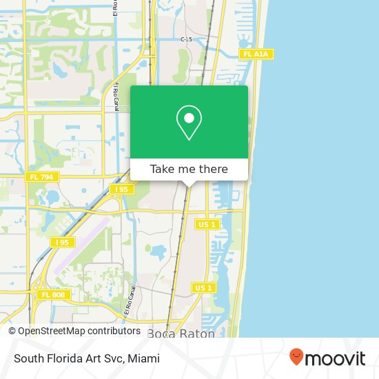Mapa de South Florida Art Svc