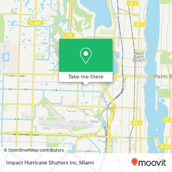 Mapa de Impact Hurricane Shutters Inc