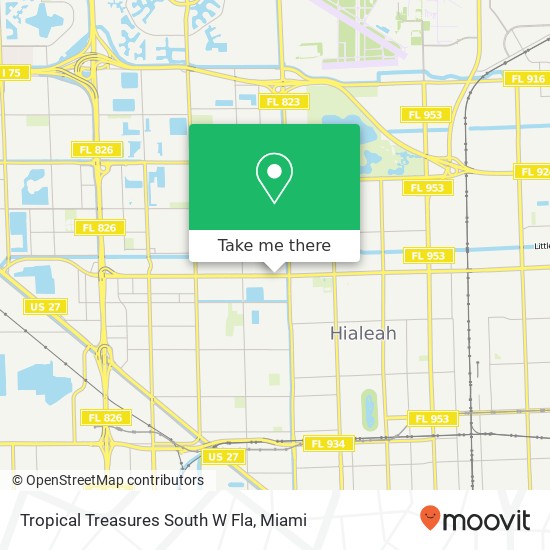 Mapa de Tropical Treasures South W Fla