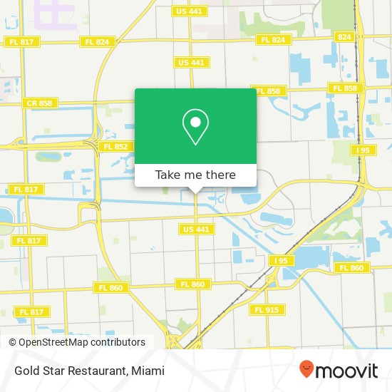 Mapa de Gold Star Restaurant