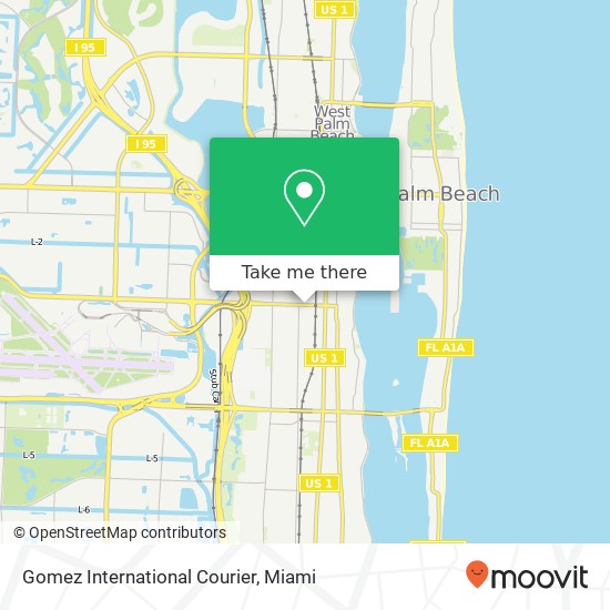 Gomez International Courier map