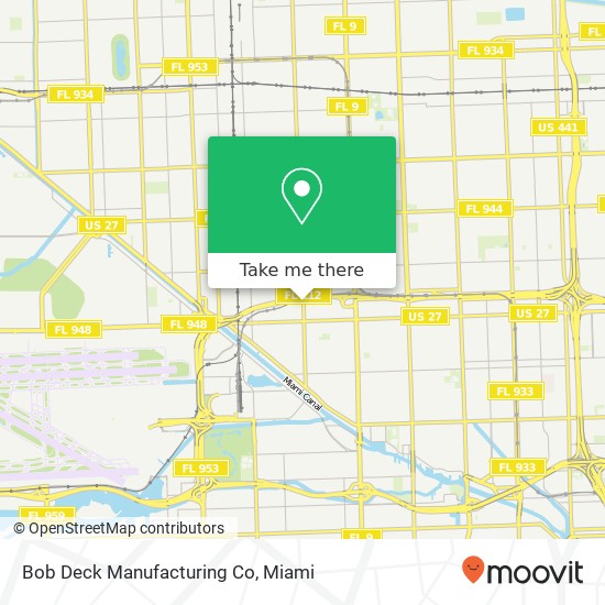 Mapa de Bob Deck Manufacturing Co