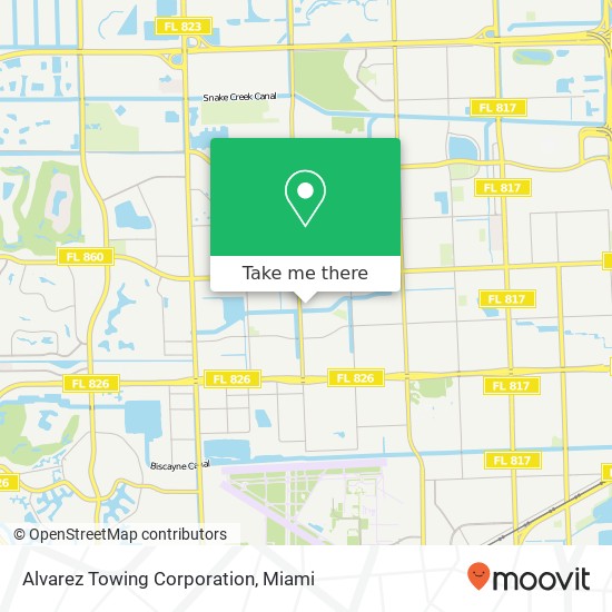 Alvarez Towing Corporation map