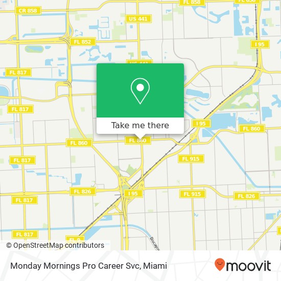 Monday Mornings Pro Career Svc map