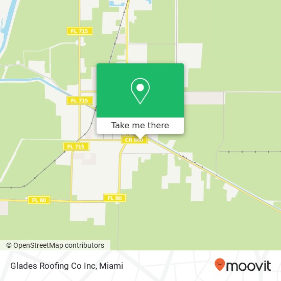 Glades Roofing Co Inc map