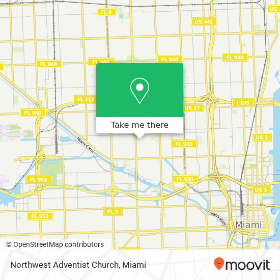 Northwest Adventist Church map