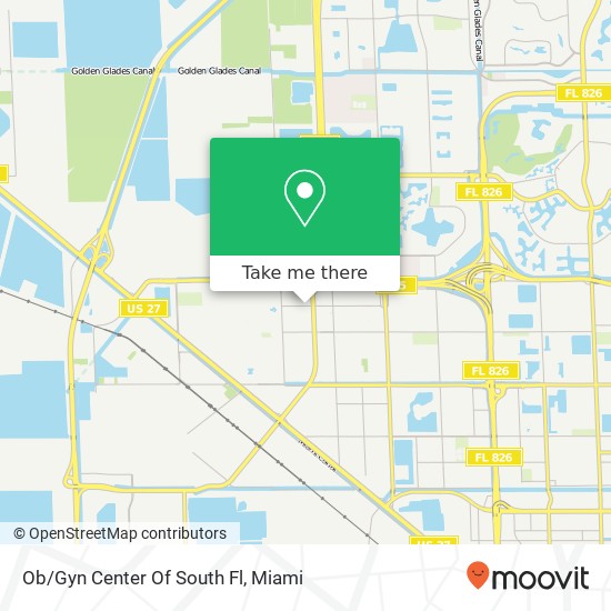Mapa de Ob/Gyn Center Of South Fl