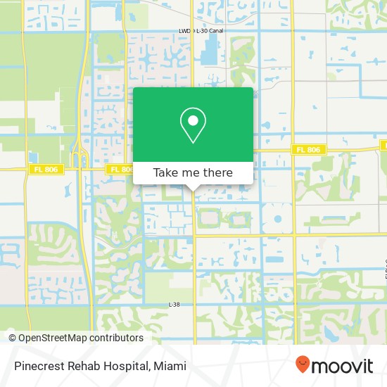 Mapa de Pinecrest Rehab Hospital