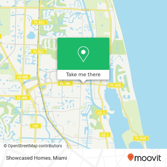 Showcased Homes map