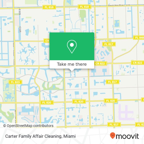 Carter Family Affair Cleaning map