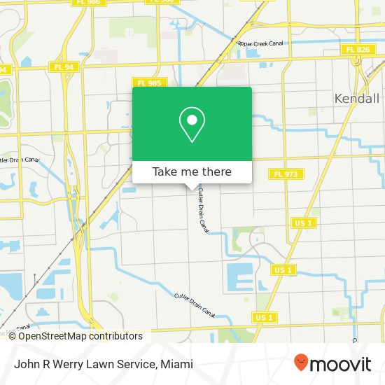 John R Werry Lawn Service map