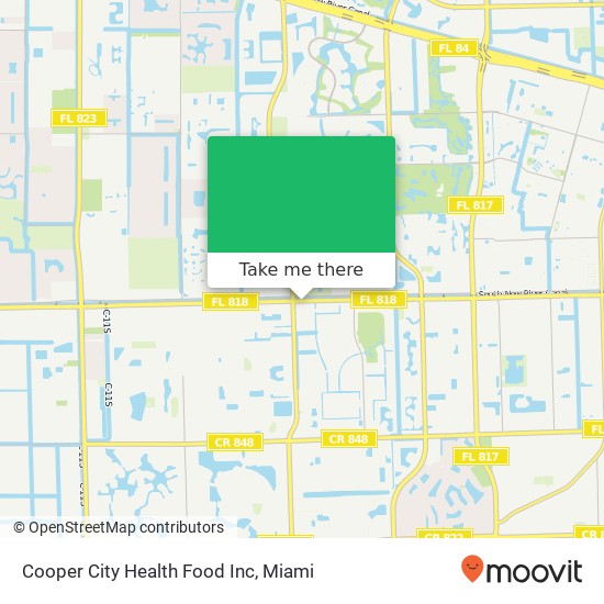 Cooper City Health Food Inc map