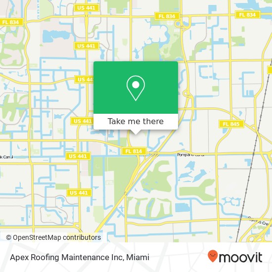 Mapa de Apex Roofing Maintenance Inc