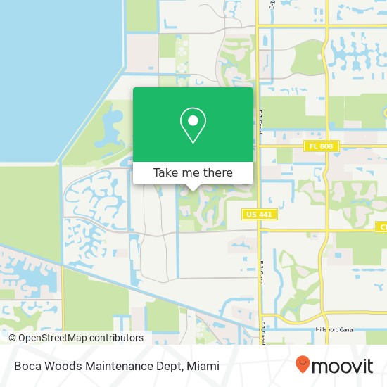 Boca Woods Maintenance Dept map