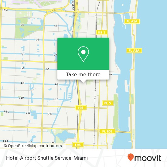 Mapa de Hotel-Airport Shuttle Service