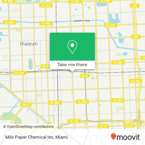 Mapa de Milo Paper Chemical Inc