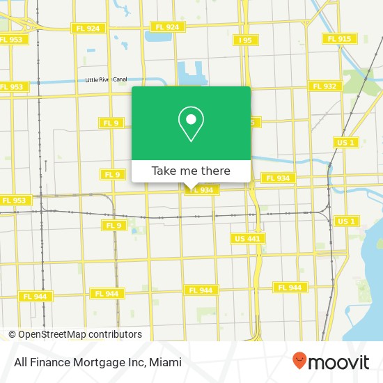 All Finance Mortgage Inc map