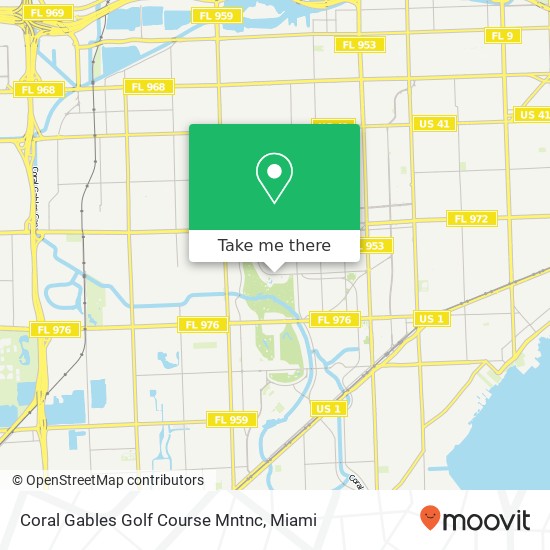 Mapa de Coral Gables Golf Course Mntnc