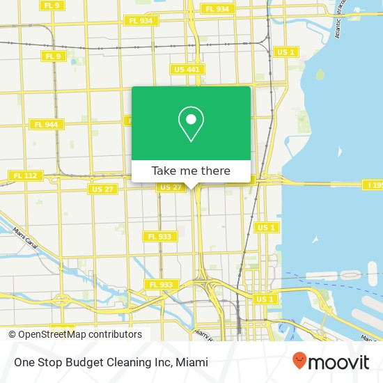 Mapa de One Stop Budget Cleaning Inc