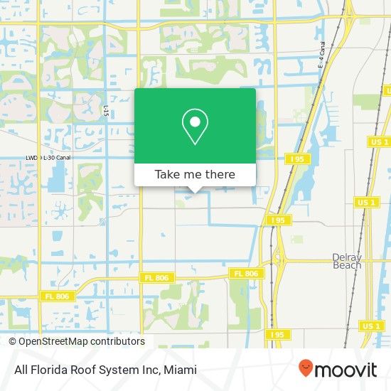 Mapa de All Florida Roof System Inc
